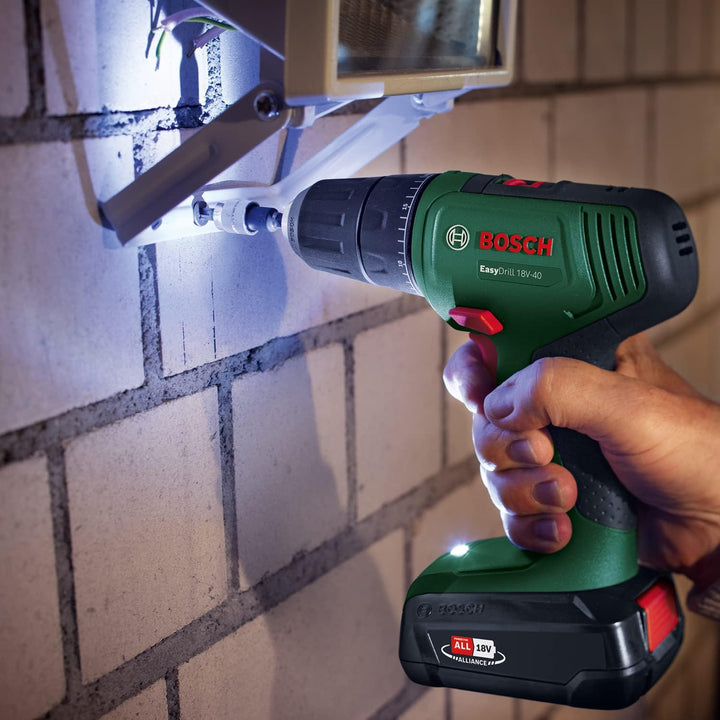 Bosch Home and Garden 06039D8005 Bosch Akkuschrauber EasyDrill 18V-40 (2 Akku 2,0 Ah, 18 Volt System