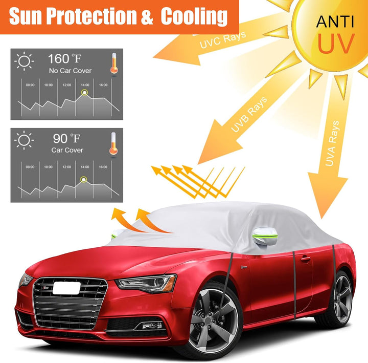 Autoabdeckung Halbgarage Wasserdicht Ersatz für Audi A5/S5/RS5 Cabriolet 2007-2023, Winddichte Halba