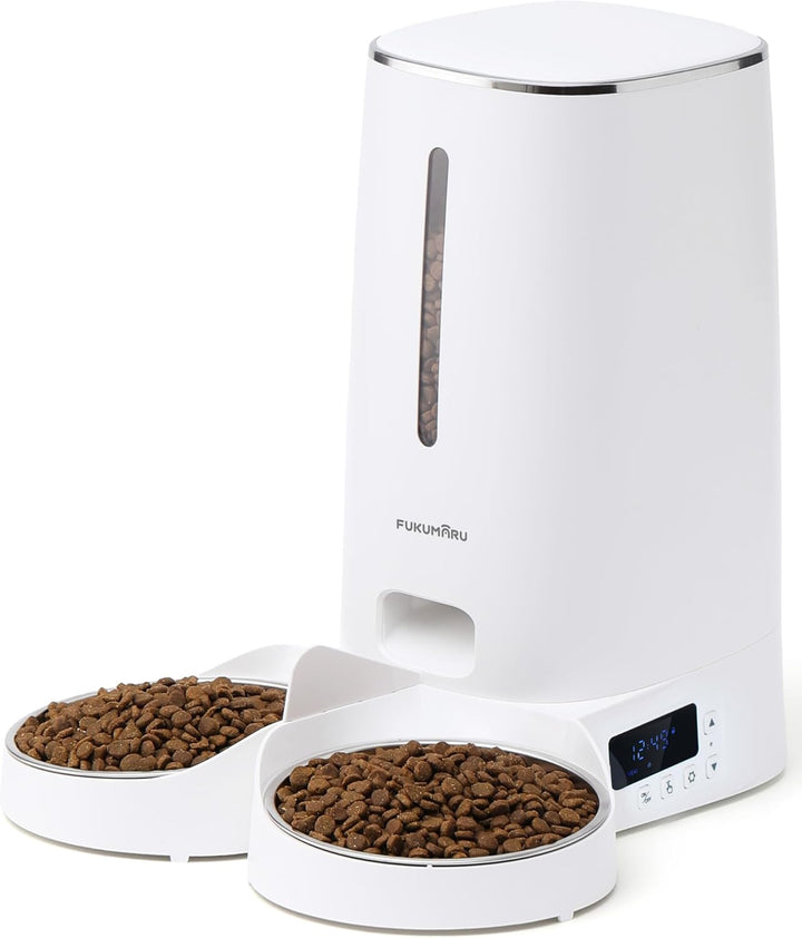 FUKUMARU Futterautomat Katze,Katzenfutter Automat mit Programmierbaren Timern, Automatische Futtersp