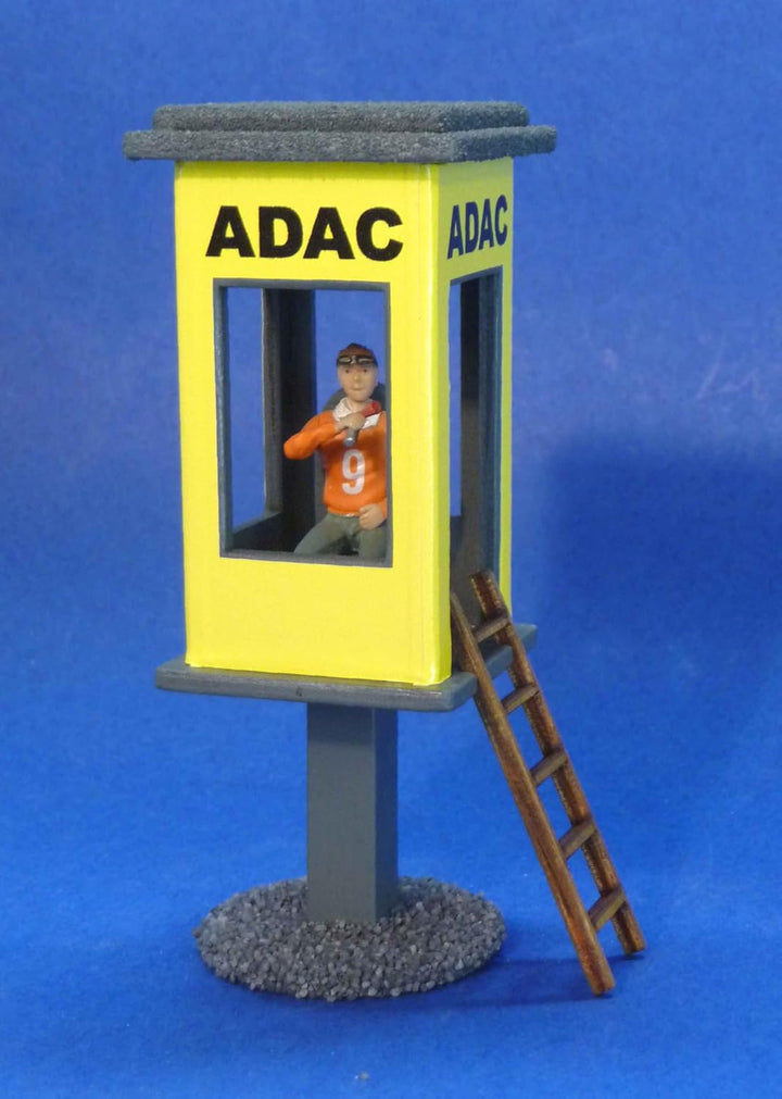 Slotcar Dekoration ADAC KONTROLL-Turm STRECKENPOSTEN-Stand für Carrera DIGITAL