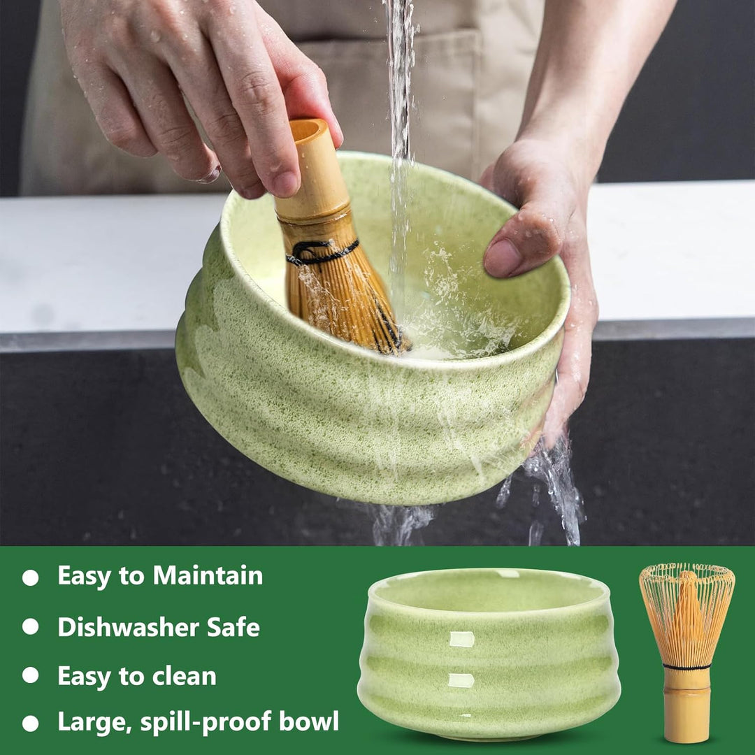 Matcha Set, 8 Stück Matcha Besen Set, Matcha Tea Set,Stylisches Matcha Set, Matcha Schale, Chasen, M