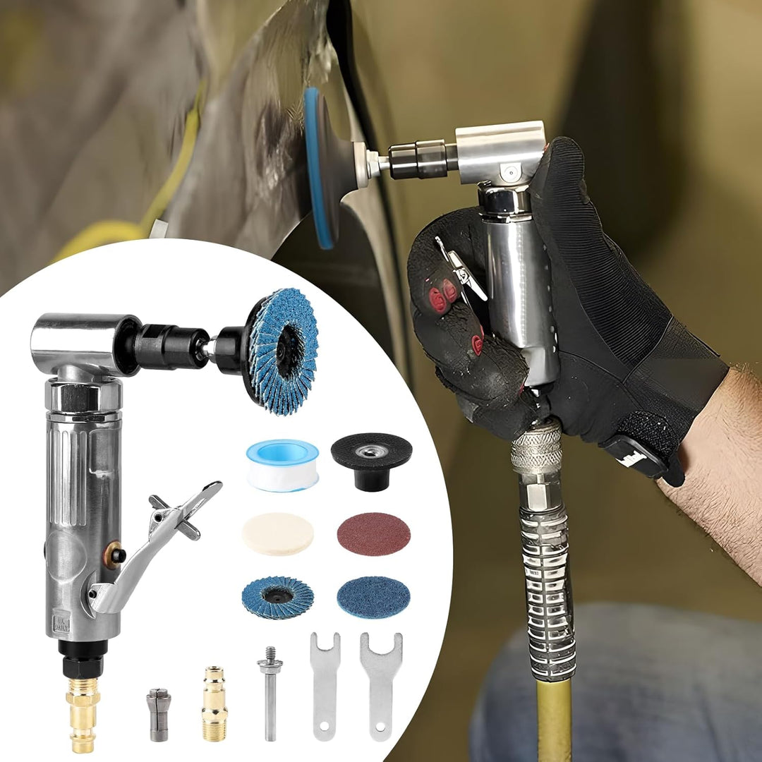 LALAGO Druckluftschleifer 90°,Druckluft Schleifer Winkelschleifer,Stabschleifer Druckluft mit 50mm K