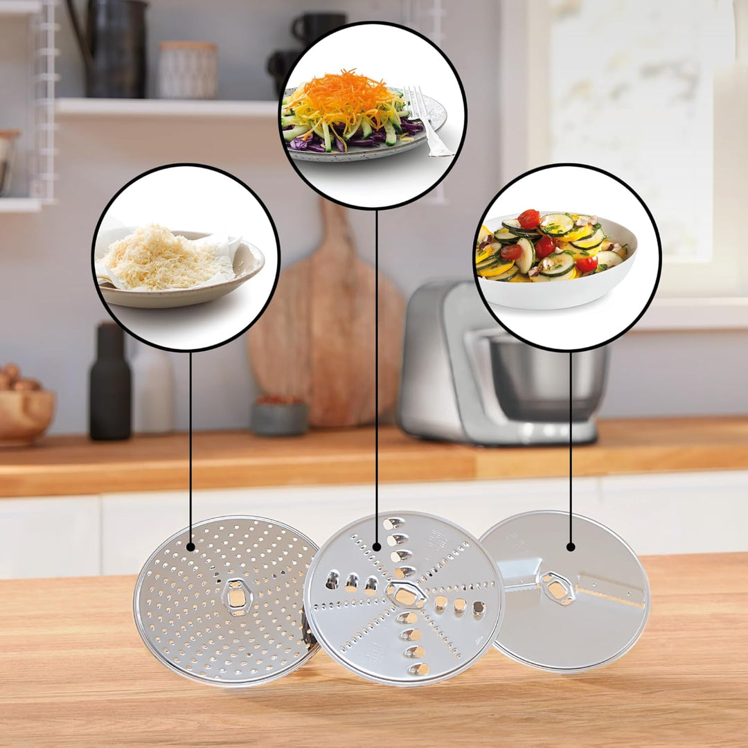 Bosch Zubehör-Set VeggieLove Plus MUZ9VLP1, Multimixer, drei Scheiben (Schneidwendescheibe, Raspelwe
