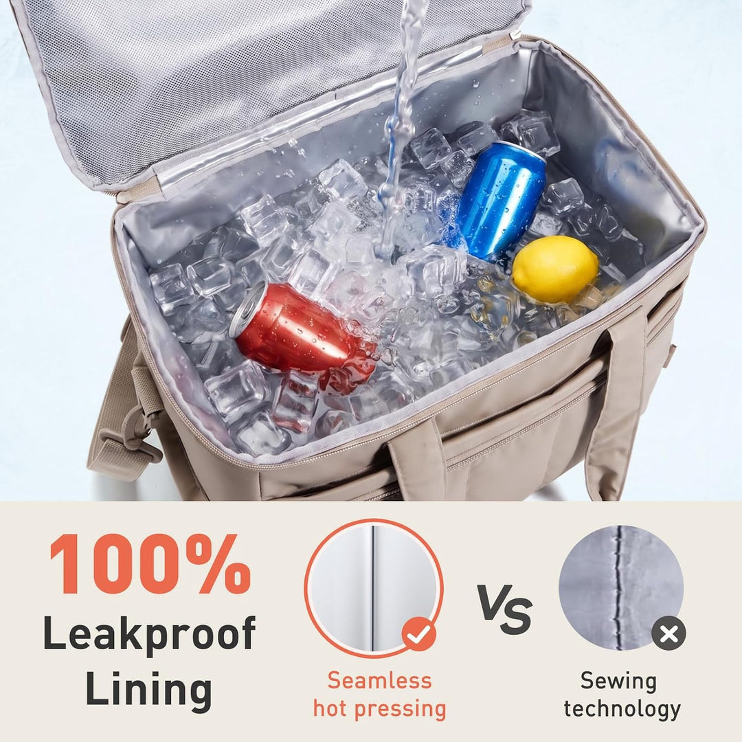 TOURIT Kühltasche 32L Isoliertasche Picknicktasche 48 Dosen | Wasserdichtem, Auslaufsicher, Leicht,