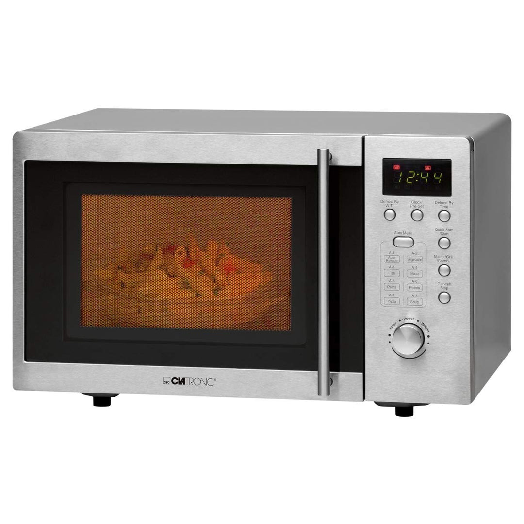 Clatronic® Mikrowelle mit Grill | 1000 Watt | platzsparende Mikrowelle Unterbau | 20L Garraum | Mikr