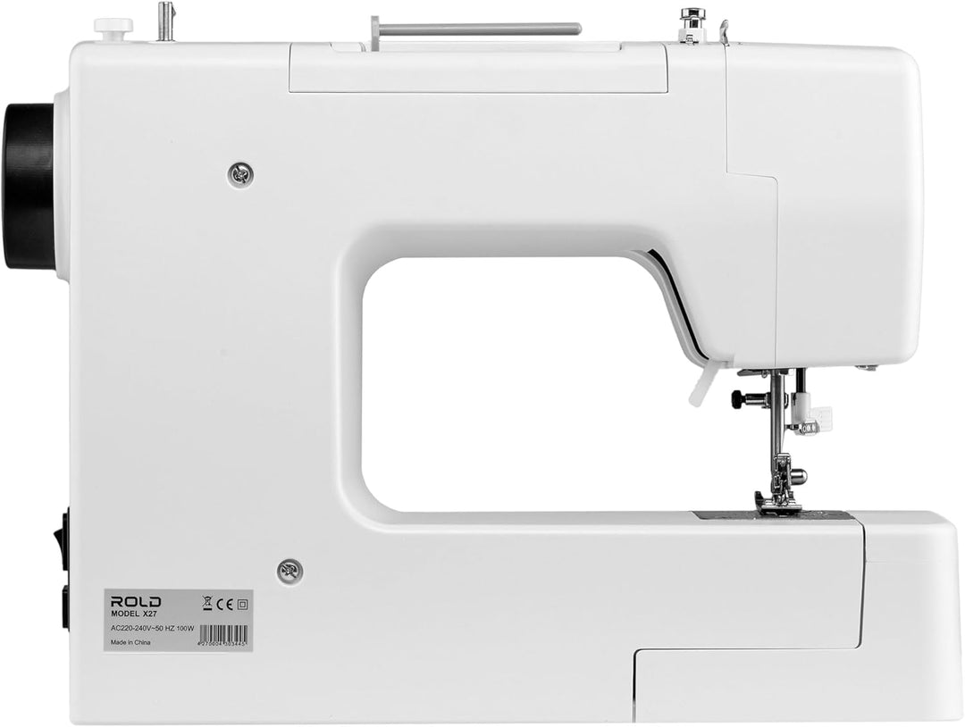 ROLD X27 Mechanische Nähmaschine mit Servomotor – 25 Stichprogramme, Automatischer Nadeleinfädler, L