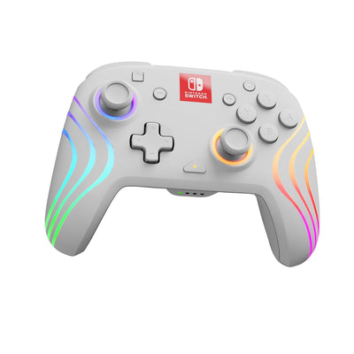 PDP Official Afterglow Wave Wireless Controller Nintendo Switch - White Prismatic White, Prismatic W