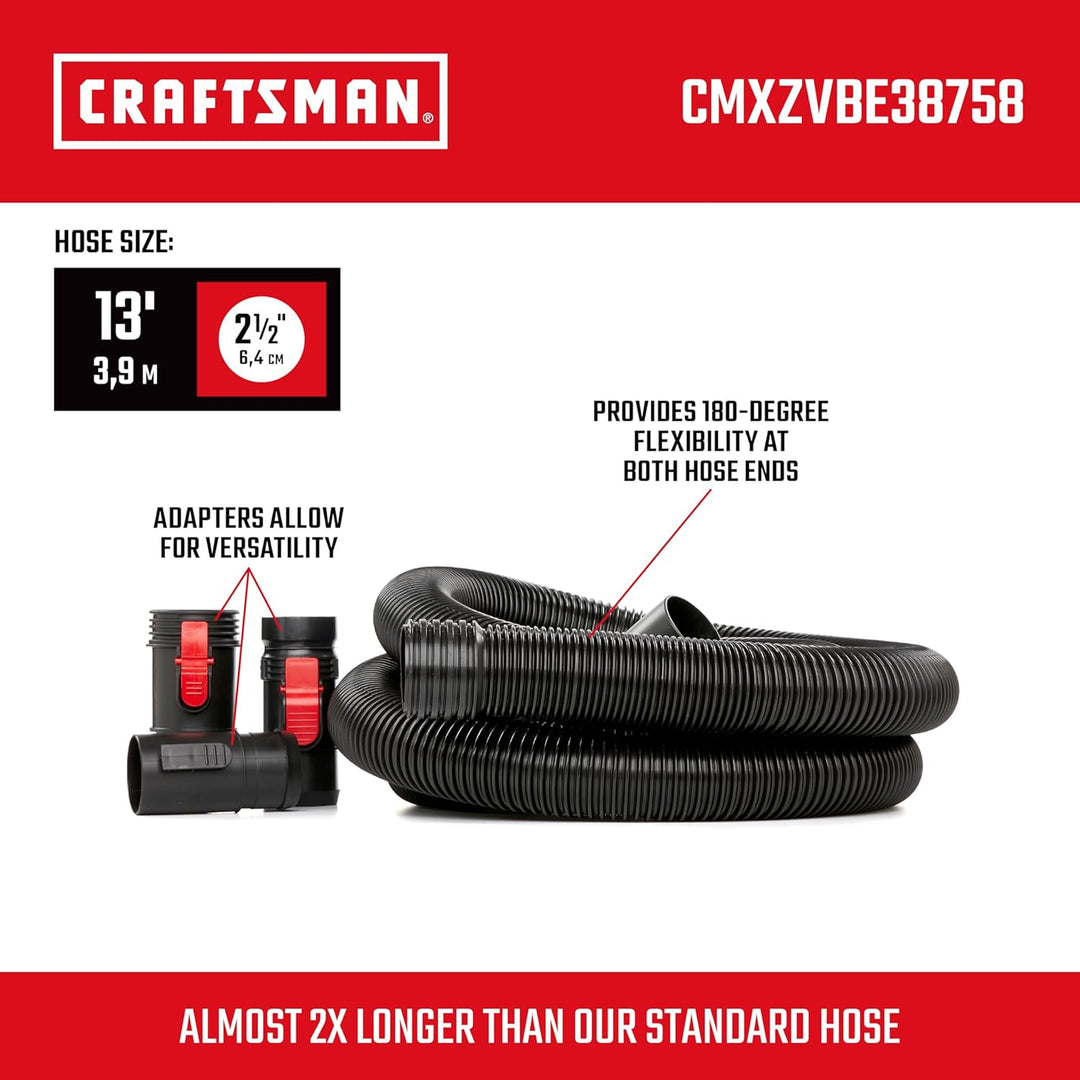 Craftsman 38758 9-38758 5,1 cm x 4 m POS-I-LOCK Nass-/Trocken-Vakuumschlauch-Set, 9-38758 5,1 cm. vo