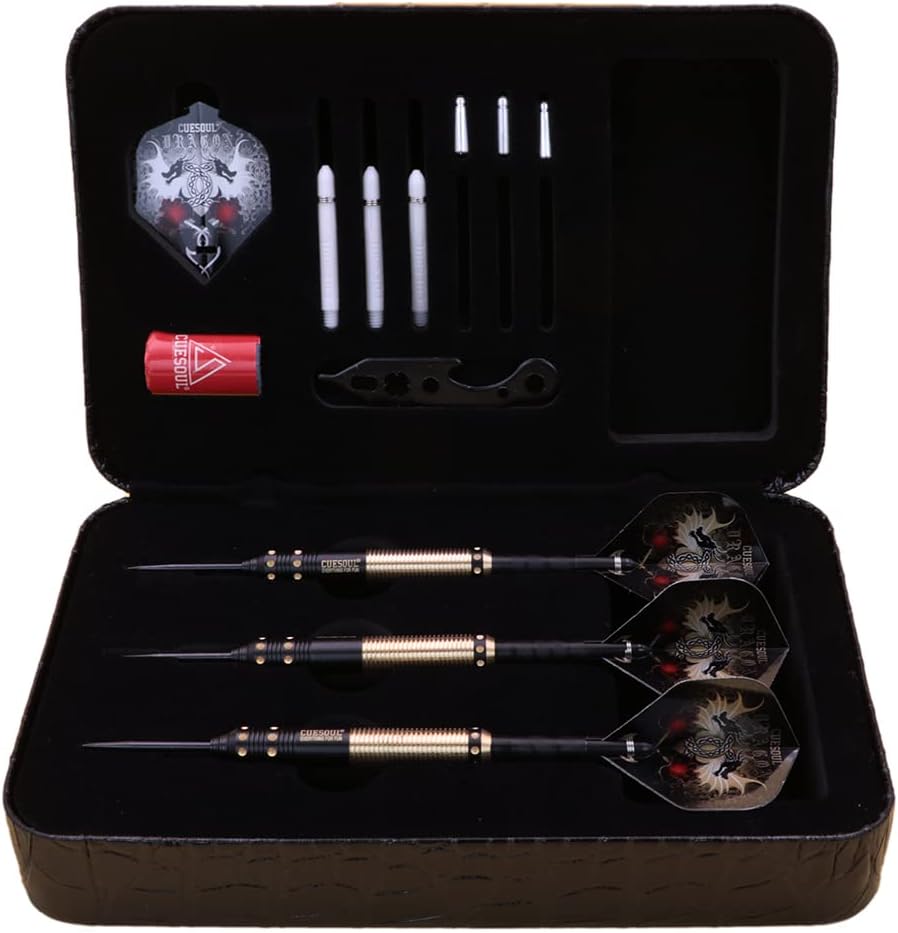 CUESOUL Dragon Deluxe Messing Steel Dartpfeile, 21 Gramm J2105 23 Gramm, J2105 23 Gramm