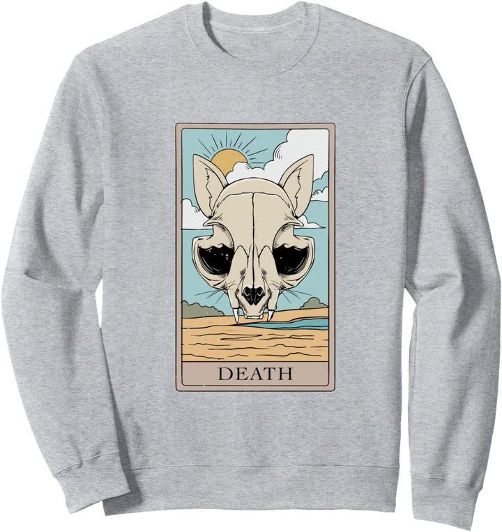 Katze Tod Tarotkarte Design für einen Tarotkartenleser Sweatshirt