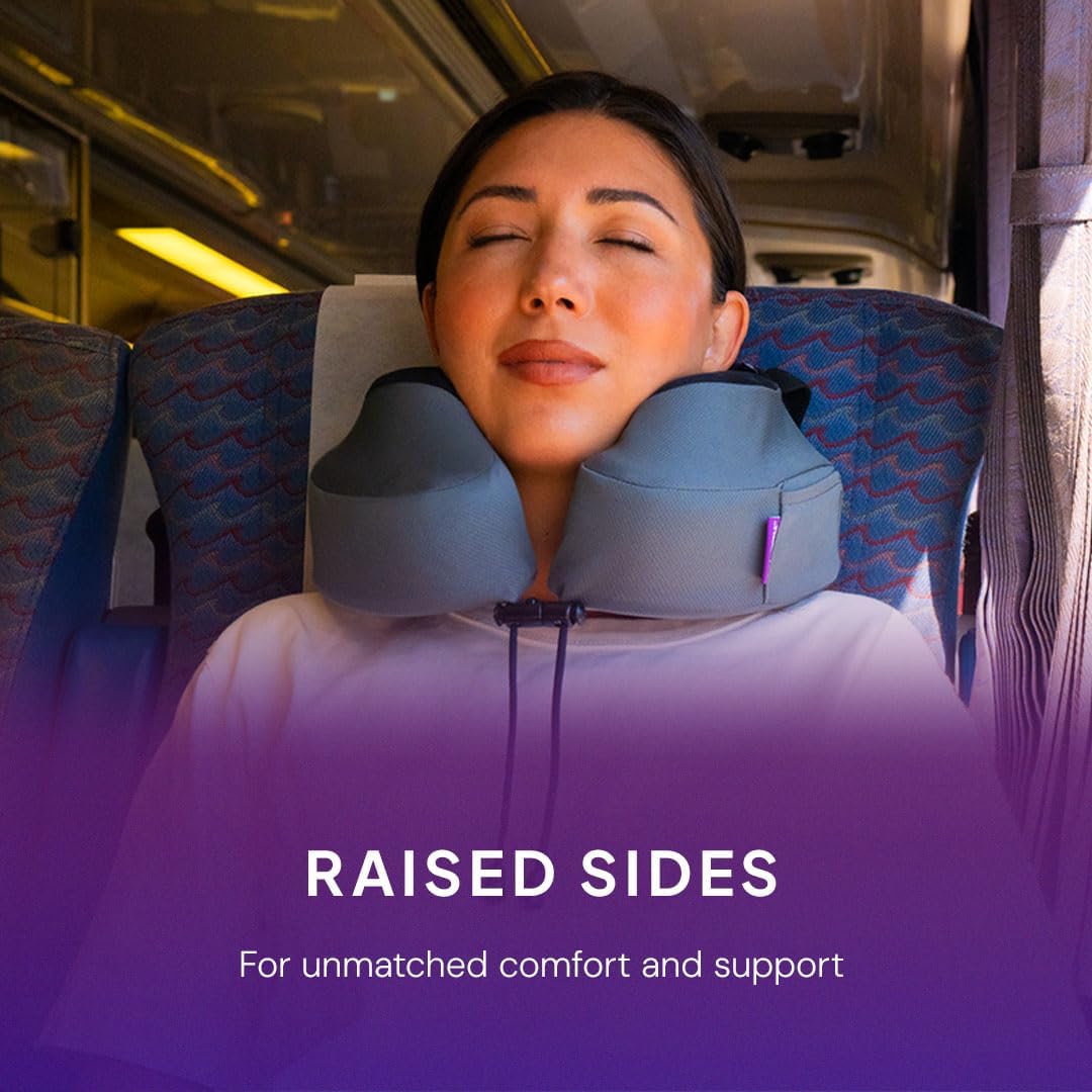 Cabeau Evolution S3 Travel Pillow - Gurte für Flugzeugsitz - Ensures Your Head Won't Fall Forward -