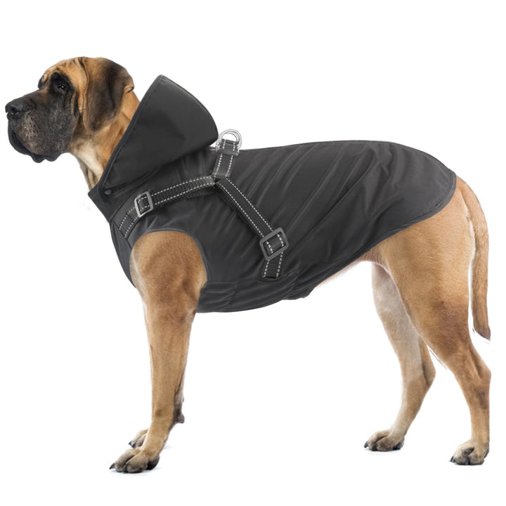 Mosucoirl Hunde Regenmantel Wasserdichter Hunde Kapuzenpullover Reflektierender Hunde Regenmantel mi