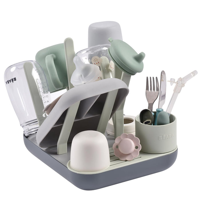 BÉABA, Abtropfgestell Babyflaschen, Grosses Fassungsvermögen, Modular, Bis zu 6 Flaschen und Kinderg