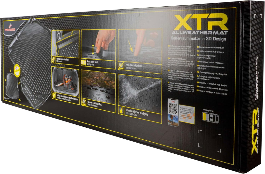 WALSER XTR Kofferraumwanne kompatibel mit Audi A4 Avant 02/2000-06/2008, 100% passgenaue Antirutschm