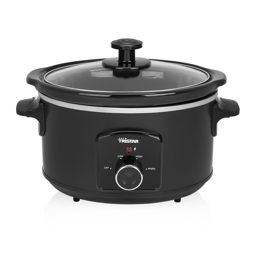 Tristar VS-3915 Schongarer (Edelstahl Keramiktopf mit 2 Hitzestufen und Warmhaltefunktion, 3,5 L) Ma