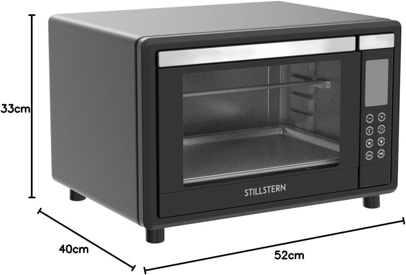 Stillstern Minibackofen mit Umluft (35L) Deutsche Version, 13 Programme, Zubehör: Backblech, Drehspi