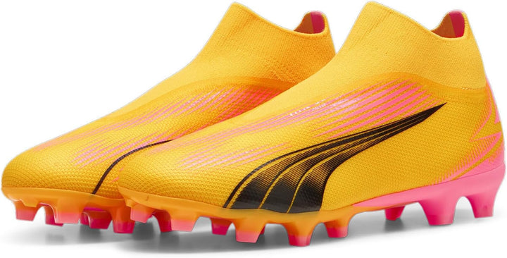 PUMA King Pro Fg/Ag Unisex Soccer Shoe 40.5 EU Sun Stream Puma Black Sunset Glow, 40.5 EU Sun Stream