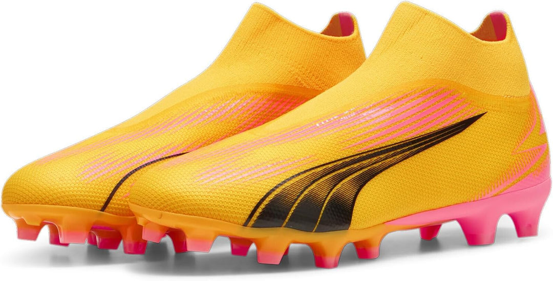 PUMA King Pro Fg/Ag Unisex Soccer Shoe 40.5 EU Sun Stream Puma Black Sunset Glow, 40.5 EU Sun Stream