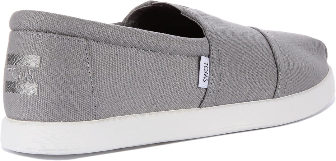 TOMS Herren Alp FWD Flacher Slipper 46 EU Grau Recycelte Baumwollleinwand, 46 EU Grau Recycelte Baum