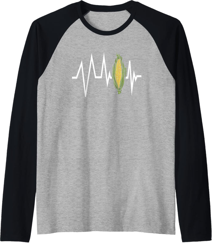 Landwirt Mais häckseln Bauer Herzschlag Mais-Kolben Geschenk Raglan