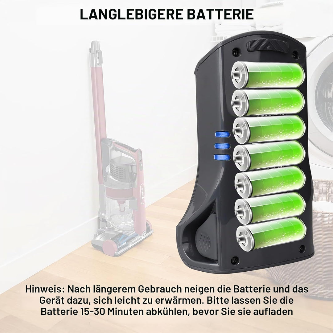 21,6 V 3000 mAh Lithium-Ionen-Ersatzakku kompatibel mit Shark XSBT620, Akku für IZ162H IZ163H IZ362H