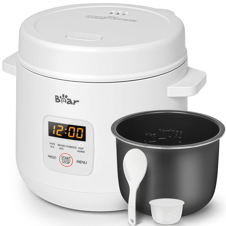 Bear Reiskocher 2-Tassen ungekocht, Multifunktioneller 300W Elektrischer Rice Cooker mit Warmhaltefu
