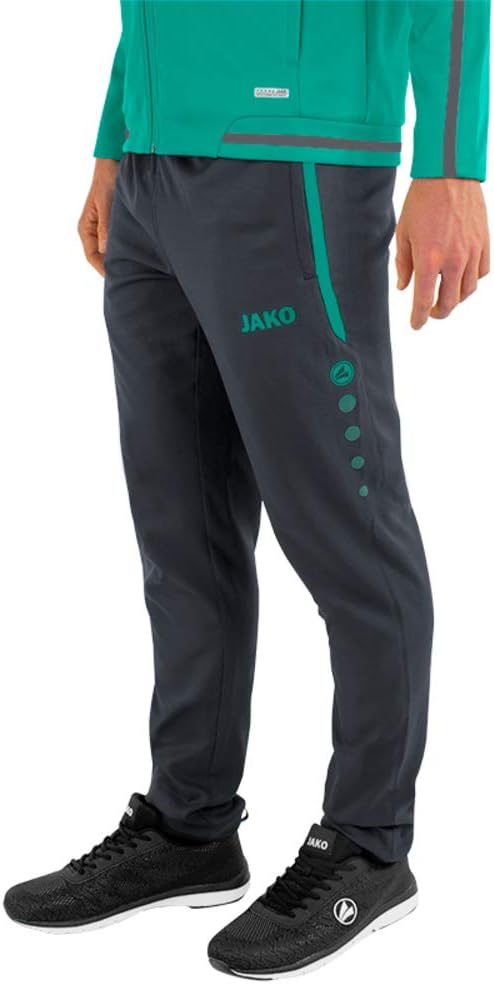 JAKO Unisex Kinder Präsentationshose Präsentationshose Striker 2.0 140 Anthrazit/Türkis, 140 Anthraz