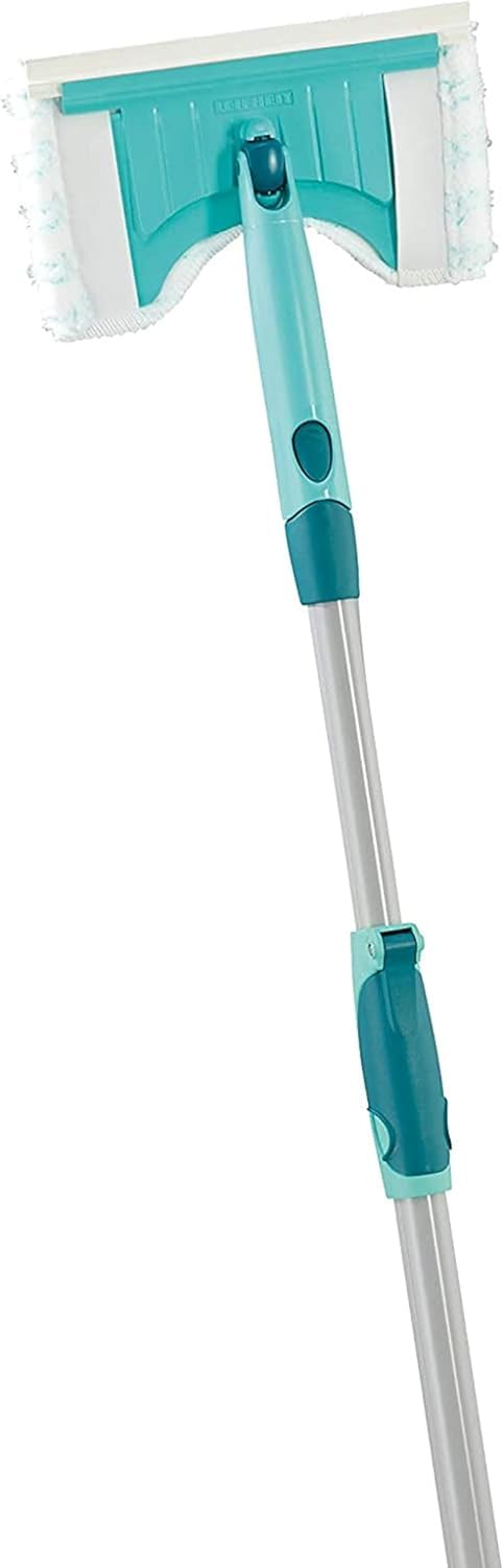 Leifheit Badwischer Bath Cleaner micro duo Telescope 125cm mit 360°-Drehgelenk, Fliesenwischer ideal