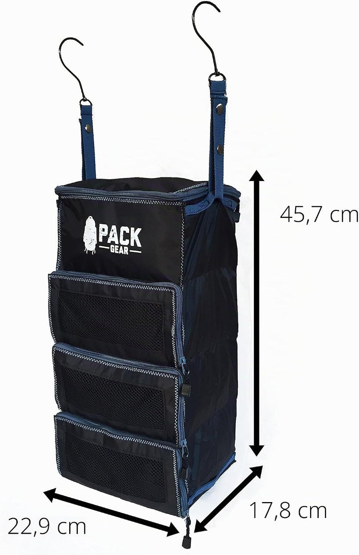 Pack Gear Hängekoffer-Organizer, Standard-Gepäck-Organizer zum Aufhängen, passt in jeden Handgepäck-