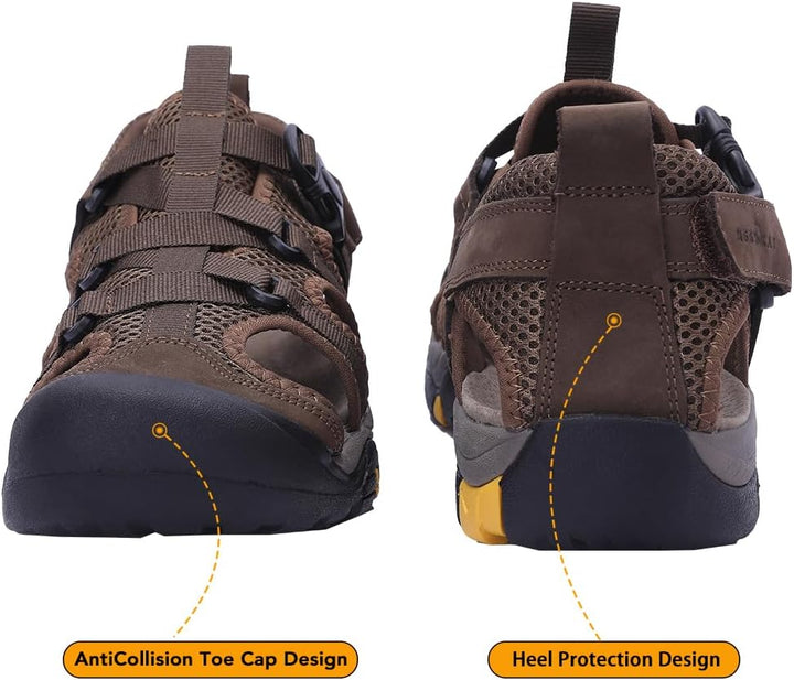 MGGMOKAY Herren Trekkingsandalen Outdoor Sportsandalen Sommer Sport Wandersandalen Verstellbaren Ges