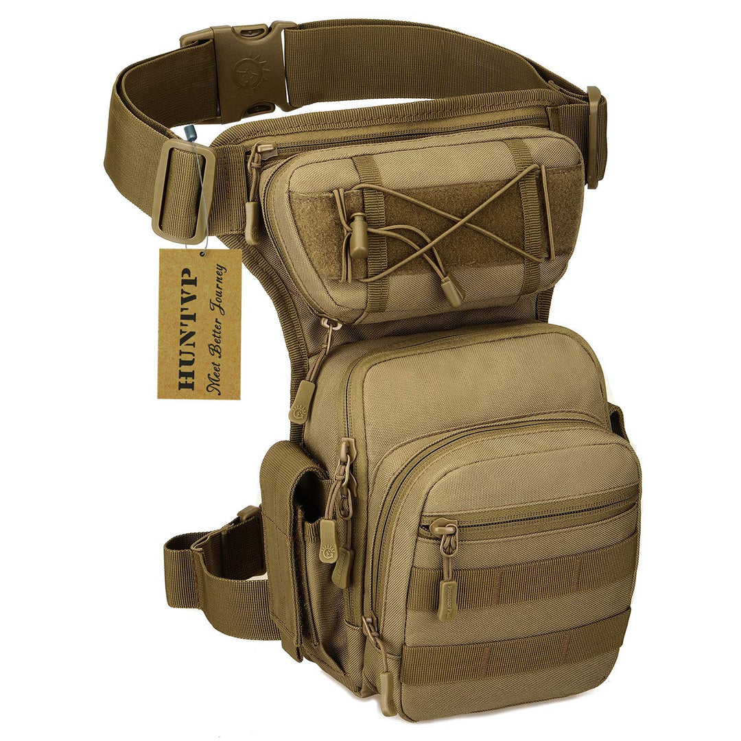 Huntvp Militär Beintasche Motorrad Taktische Oberschenkeltasche MOLLE Hüfttasche Herren Tactical Leg