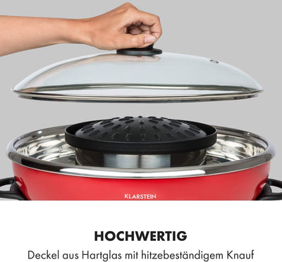 Klarstein Szechuan - Hot Pot und Grillplatte, Hot Pot Topf Volumen: 5 Liter, Hot Pot Grill 1350 Watt