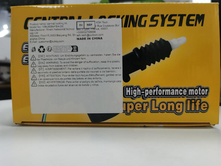 XUKEY Zentralverriegelung Universal Auto Türschloss Keyless Entry System mit 2 Fernbedienung, Autotü