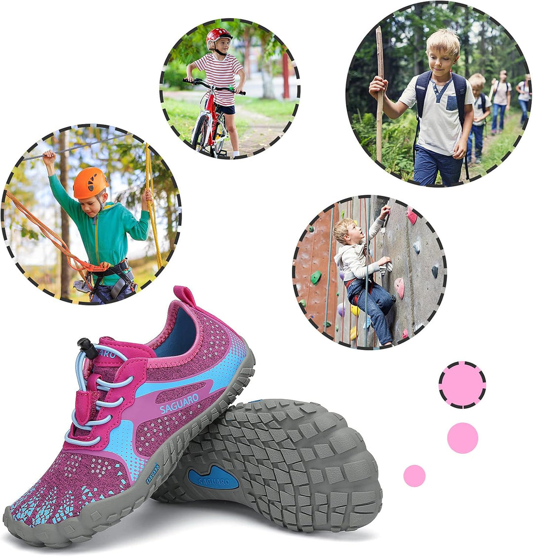 SAGUARO Unisex-Kinder Barfussschuhe Schnell Trocknend Wanderschuhe Leicht Laufschuhe Gr.24-36 24 EU