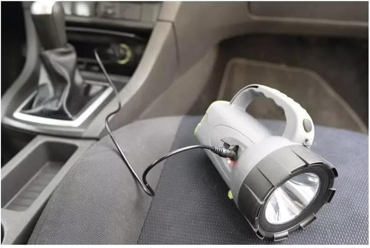 EMOS - aufladbarer LED-Handscheinwerfer - 300lm, max. 370m - 2 Leuchtmodi - 30 Std. - mit rutschfest