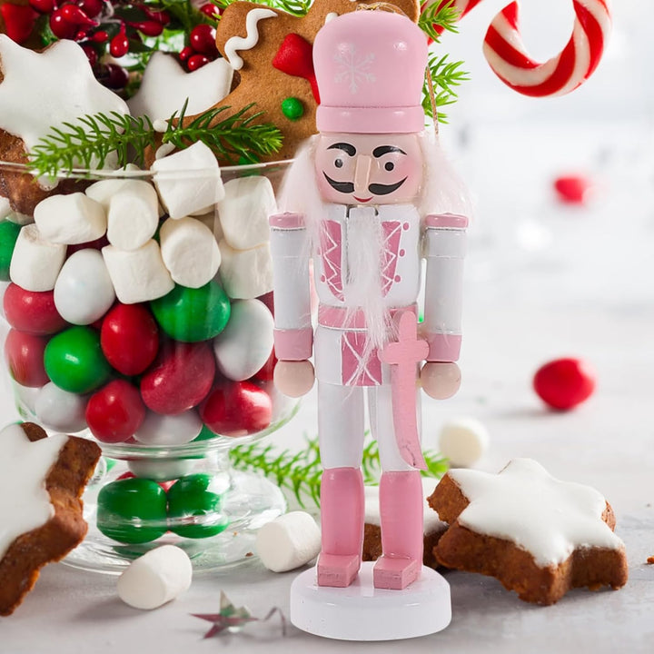 Veemoon 5 Stück Kleine Nussknacker-Hängeornamente Weihnachtsbaum-Soldat- Weihnachts-Hängefiguren Nus