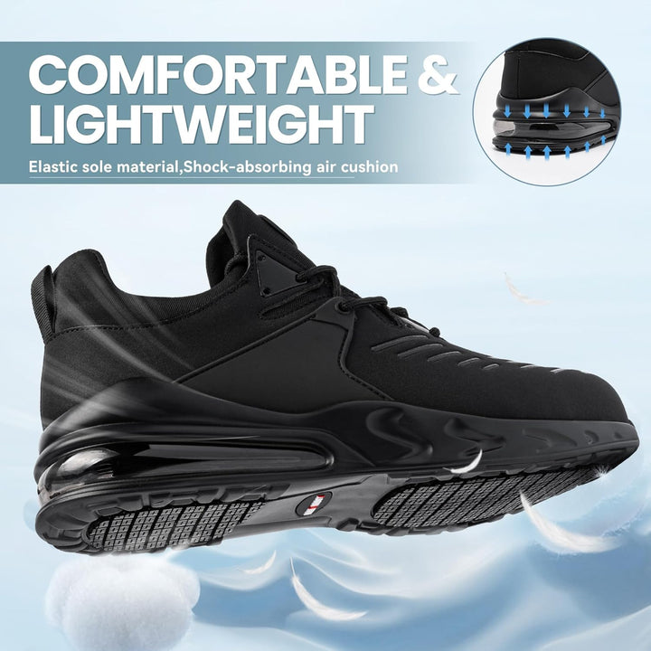 LARNMERN PLUS Sicherheitsschuhe Herren Damen S1 Arbeitsschuhe SRC rutschfest Küche Stahlkappenschuhe