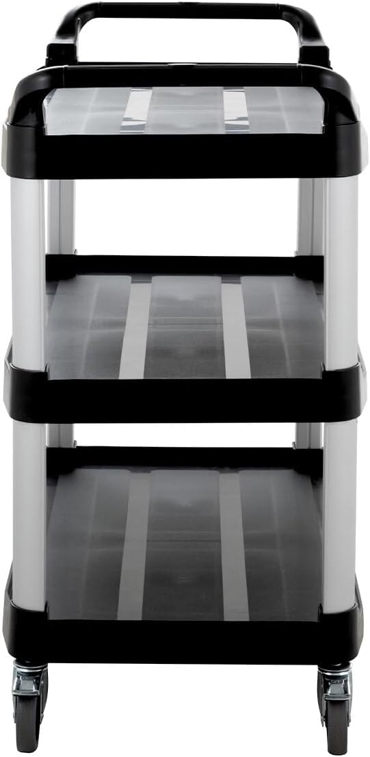 GastroHero Servierwagen Polypropylen Gross mit Rollen, 3 Ebenen, 102 x 50 x 96 cm Gastronomiebedarf