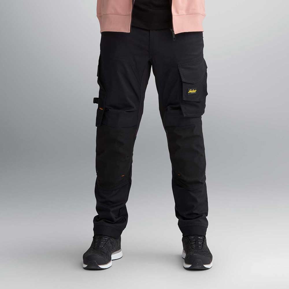 Snickers Workwear Unisex Pantalones Elásticos Gris Acero-Negro Talla AllroundWork Elastische Hose, G