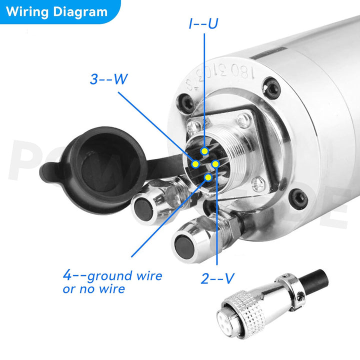 RATTMMOTOR 2.2KW Spindelmotor Wasserkühlung 220V 24000U/min 400Hz ER20 Wassergekühlte Spindel Motor