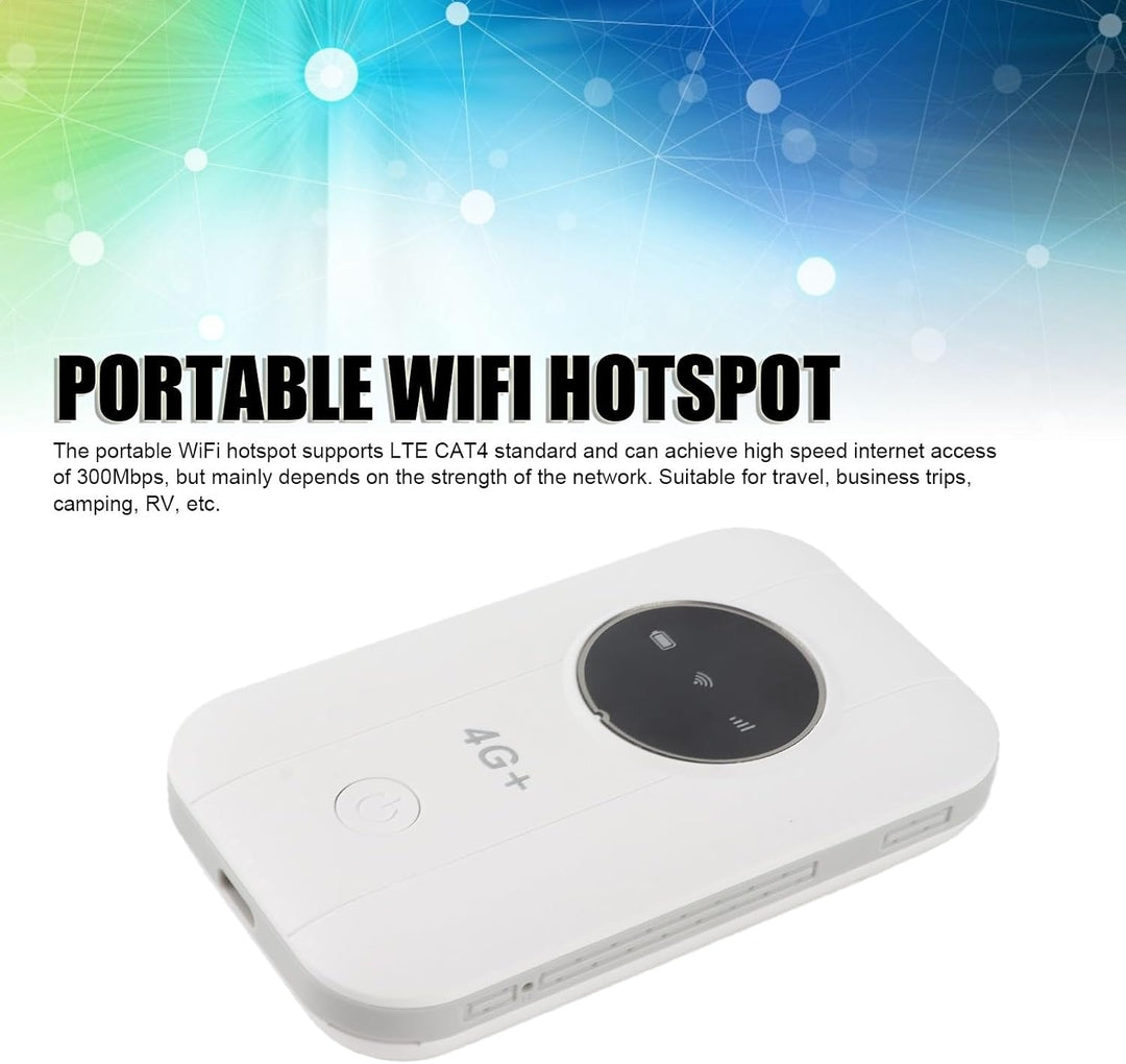 4G 5G WiFi Mobile Hotspot, Tragbarer WiFi -Router mit SIM -Karten -Slot für Reisebuscamping -RV, Unt