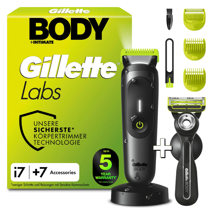 GilletteLabs Body + Intimate, i7 Körpertrimmer und Rasierer