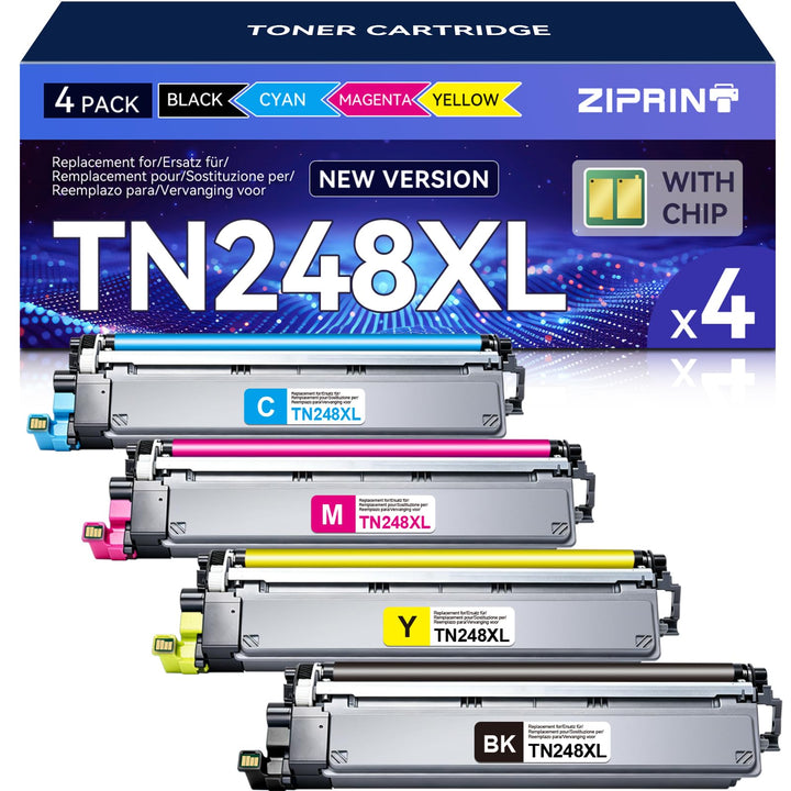ZIPRINT TN248XL TN248 Kompatibe für Brother MFC-L3760CDW Toner für Brother MFC-L3740CDWE MFC-L3740CD