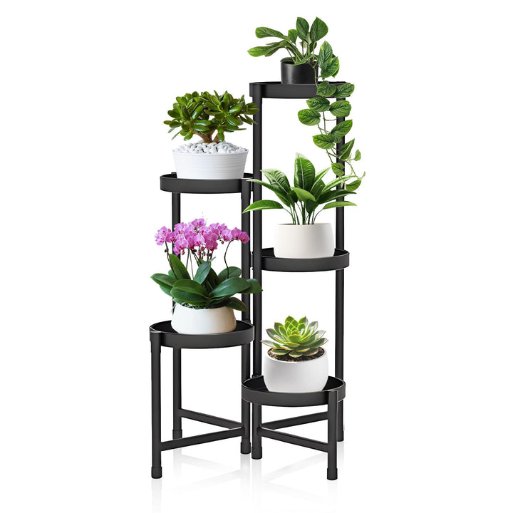 lalago 5 Etagen Blumenständer, Pflanzenregal Blumenregal Indoor Outdoor, Ø25cm Pflanzenständer, Blum
