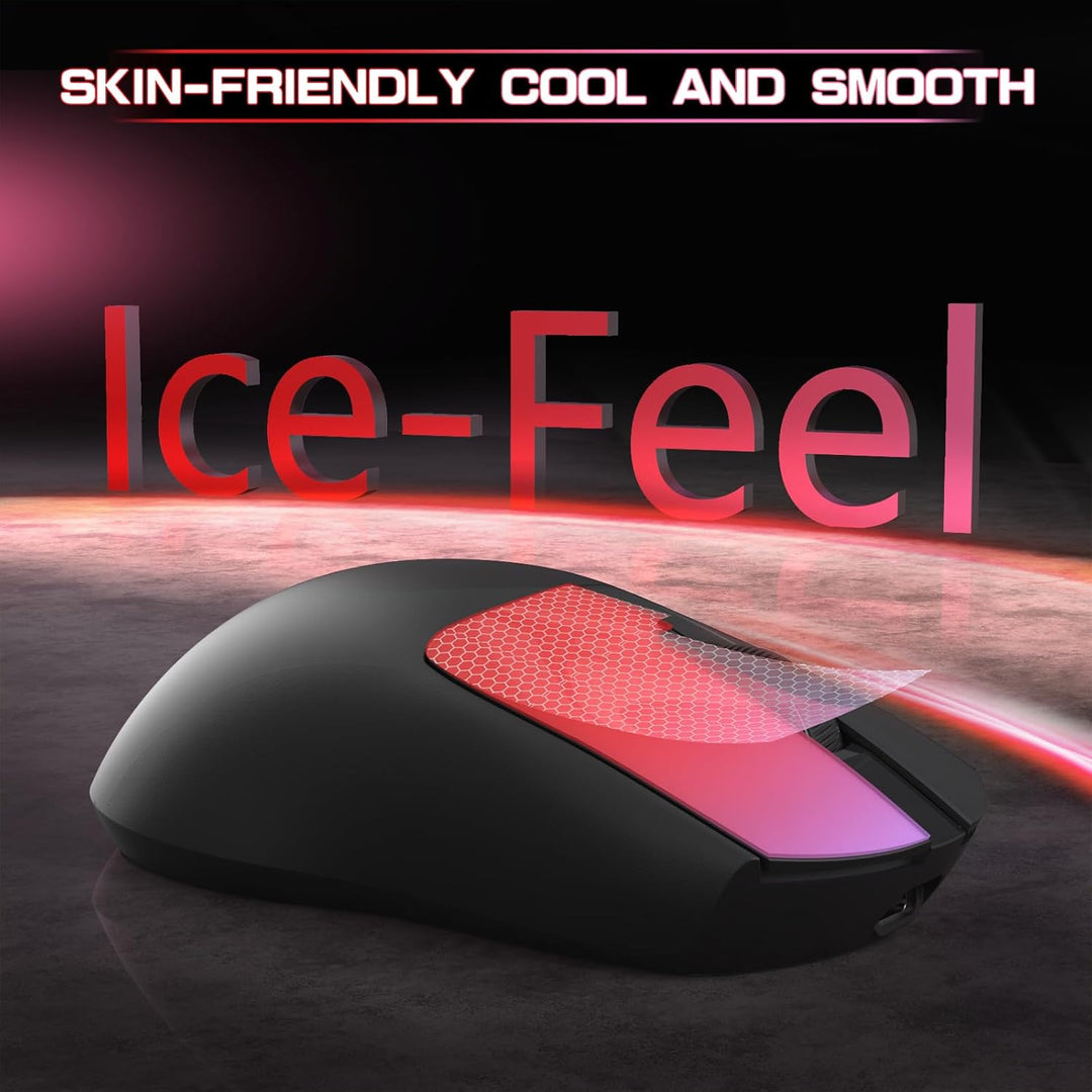 MAMBASNAKE M4 Ultra-Leichte Kabellose Gaming-Maus, 53g, PAW3311 Sensor, 24000 DPI, Tri-Mode Bluetoot