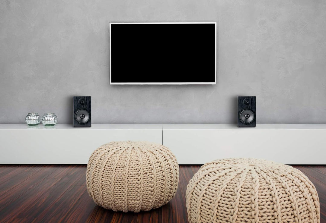 McGrey BSS-265 BK 6,5" HiFi Regallautsprecher - 1 Paar Boxen - 40Watt (RMS) - 2-Wege-System - auch f