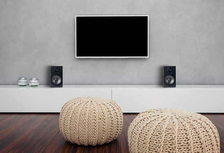McGrey BSS-265 BK 6,5" HiFi Regallautsprecher - 1 Paar Boxen - 40Watt (RMS) - 2-Wege-System - auch f