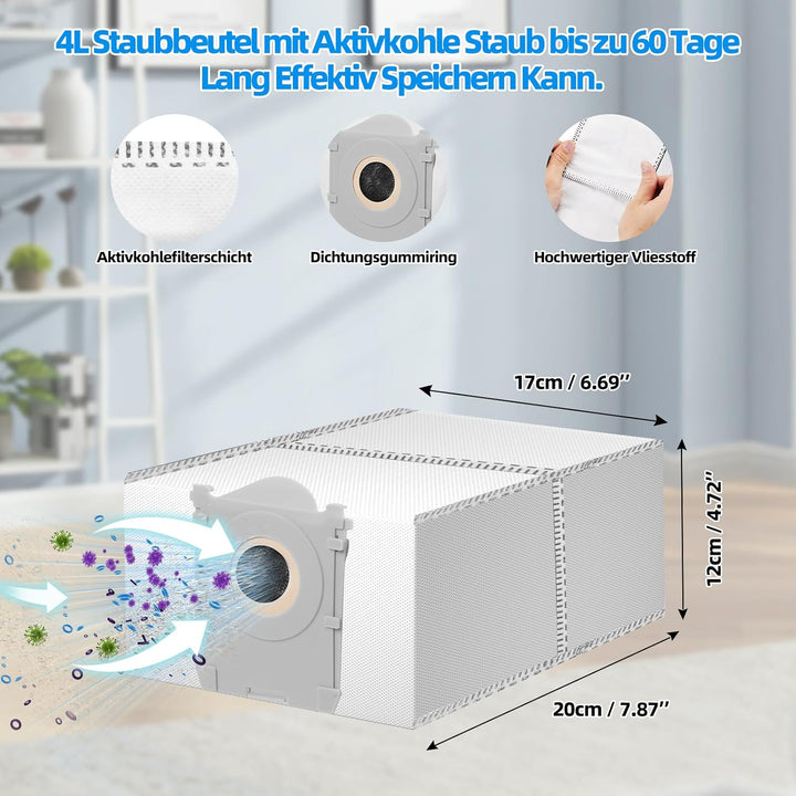 22 Stück Zubehörset für ECOVACS DEEBOT X9 PRO OMNI / X9 PRO / X11 Saugroboter, Ersatzteile 2 Hauptbü