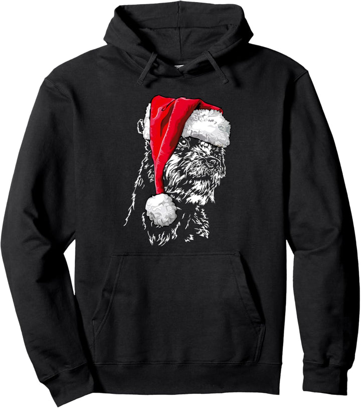 Lustiger Border Terrier Weihnachtsmann Weihnachten Hunde Pullover Hoodie