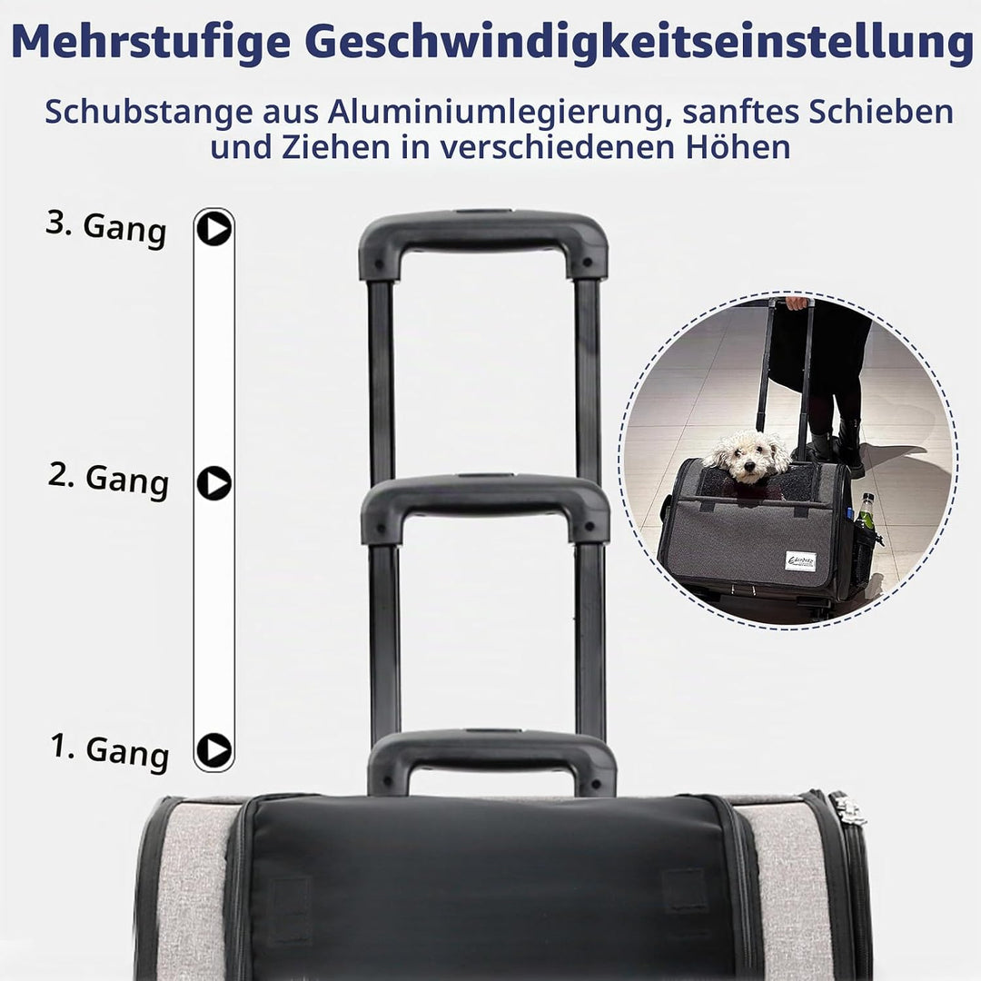 Galatée Reisetasche Für Hunde Mit Abnehmbaren Rollen, Von Fluggesellschaften Zugelassene Transportbo